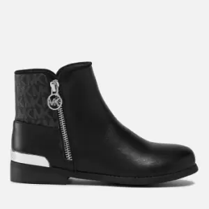 Image of Michael Kors Girls Emma Theodora Faux Leather Ankle Boots - UK 1 Kids