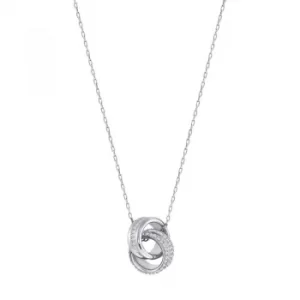 Image of Ladies Swarovski Silver Plated Further Necklace
