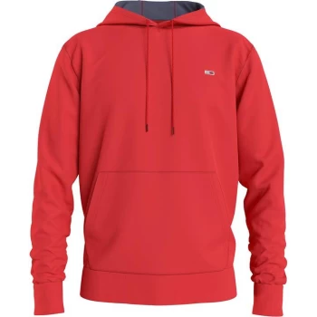 Image of Tommy Jeans Script Logo Hoodie - Crimson XNL