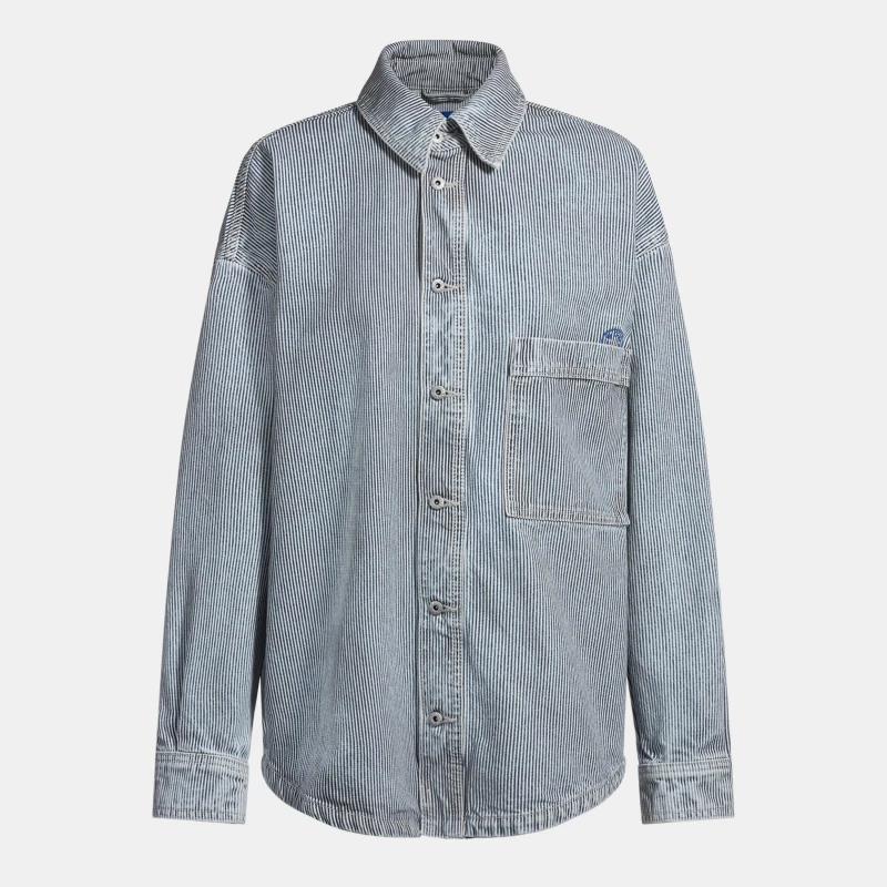 Image of Hugo Womens Long-Sleeve Denim Shirt Bright Blue female M