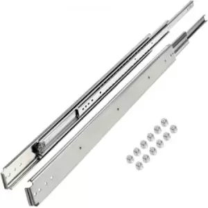 Image of VEVOR Drawer Slides, 1 Pair Soft Close Drawer Slides, Ball Bearing Side Mount Drawer Hardware Slides, 500 LBS Load Capacity 3-Section Full Extension D