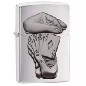 Image of Zippo Poker Full House Classic Brushed Chrome