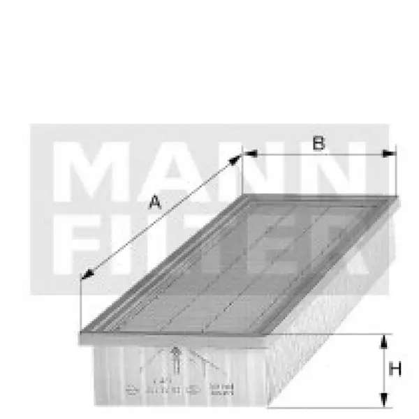 Image of x1 Mann-Filter Air Filter C55102 Made in DE