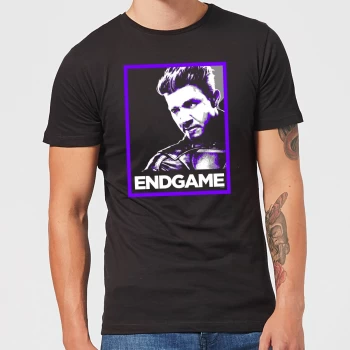 Image of Avengers Endgame Hawkeye Poster Mens T-Shirt - Black - L