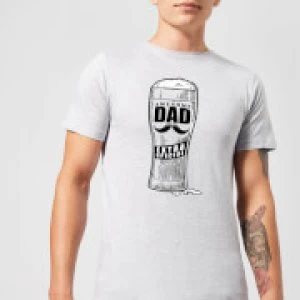 Image of Awesome Dad Beer Glass Mens T-Shirt - Grey - 5XL