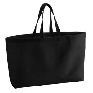 Image of Westford Mill Canvas Oversized Tote Bag (One Size) (Black)