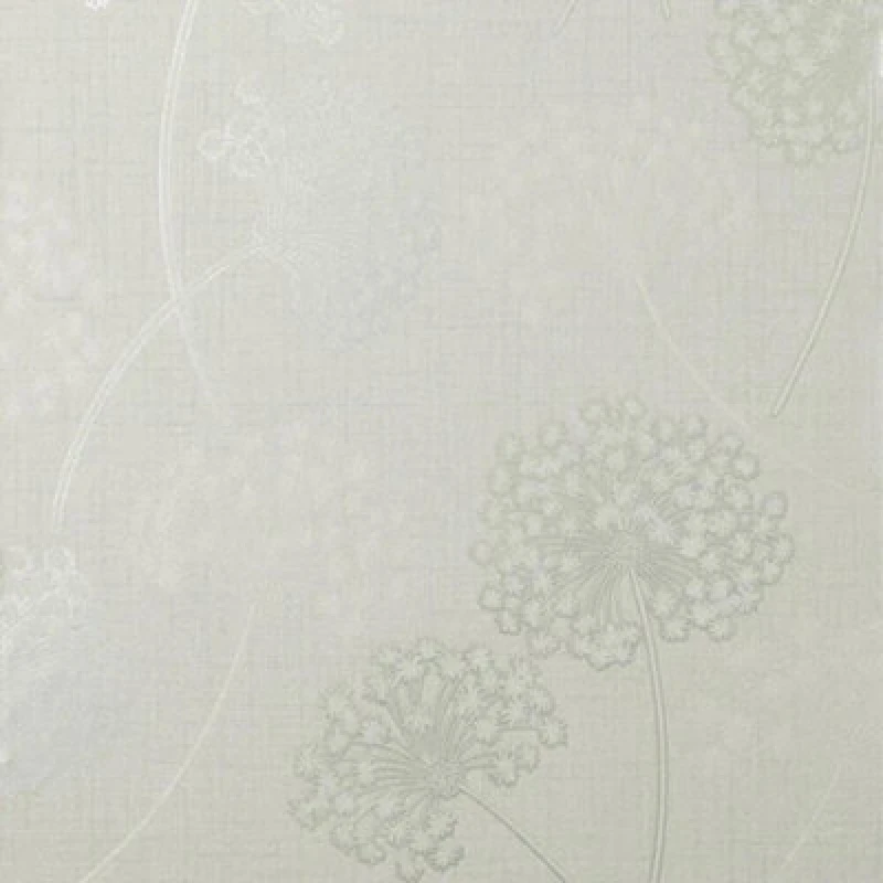 Image of Fine Decor Fine Decor Grace Allium White Silver Wallpaper Floral Metallic Textured Vinyl