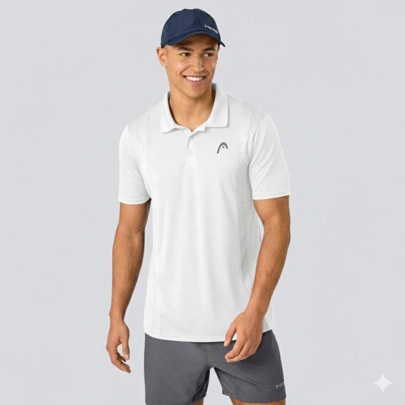 Image of Head Club 25 Tech Polo White male Small