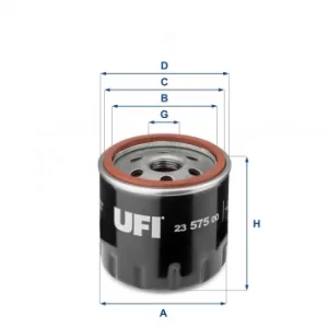 Image of 2357500 UFI Oil Filter Oil Spin-On