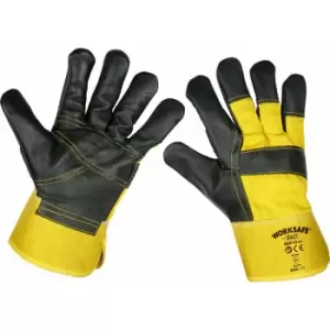 Image of Loops - 6 pairs General Purpose Riggers Gloves - Strong Stitching - Hide Palm Protection