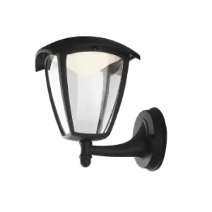 Image of LADY Outdoor LED Wall Lanterns with Sensor Black, IP44 800lm 4000K 21x24x17cm