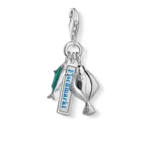 Image of Thomas Sabo 1152-001-12 Hamburg Fish Market Charm Blue 925 Jewellery