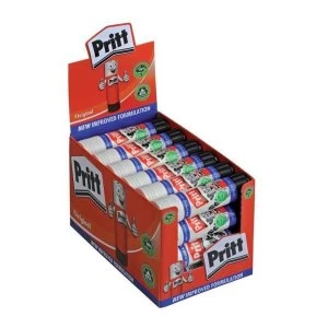 Image of Pritt 43g Solid Washable Non Toxic Glue Stick Large White Pack of 24