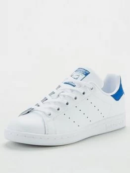 Image of adidas Originals Stan Smith Junior Trainers - White/Blue, Size 4