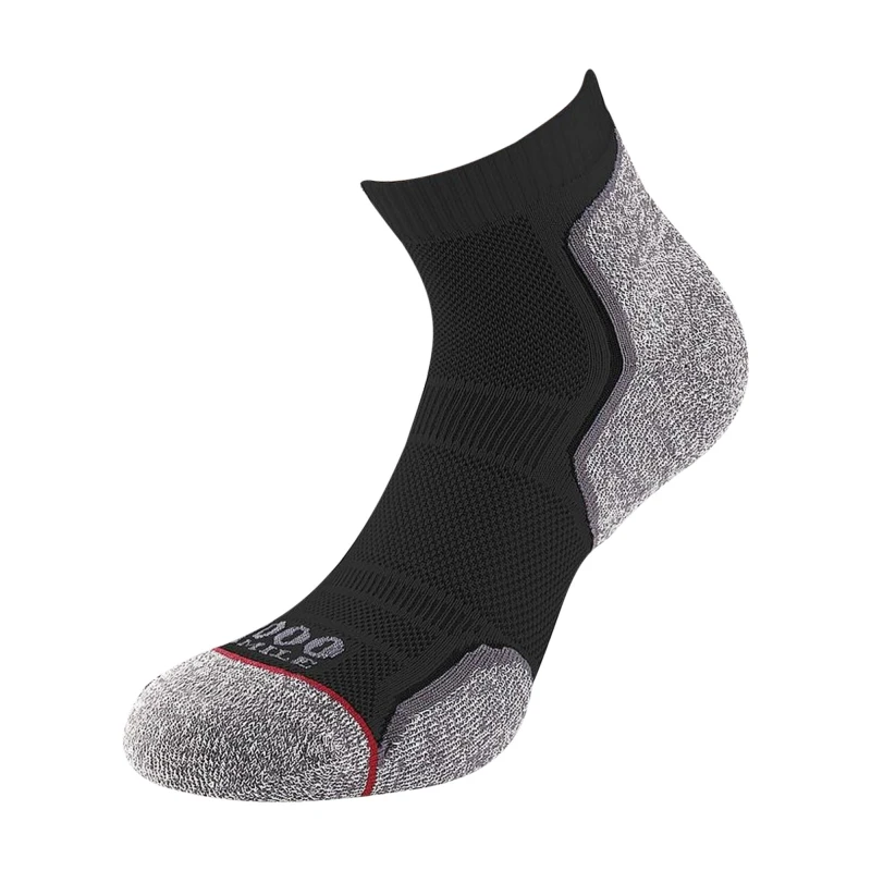Image of 1000 Mile 1000 Mile Men Running Ankle Socks Pack of 2 in Black Size: Medium Black M Male 5063107797919