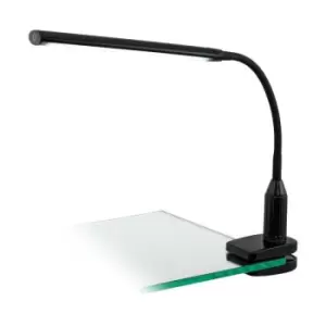 Image of Netlighting Laroa LED Clamp & Clip On Lamp Black 4 Step Dimming