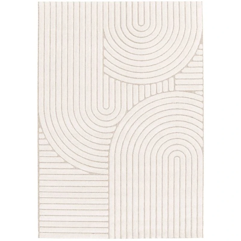 Image of sweeek Interior Rug With Arches Beige And Cream Beige