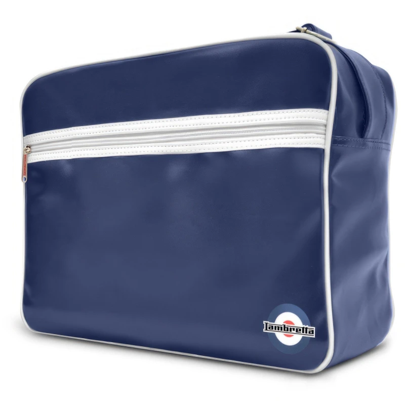Image of Lambretta Mens Retro Flight Bag Navy/White male One Size