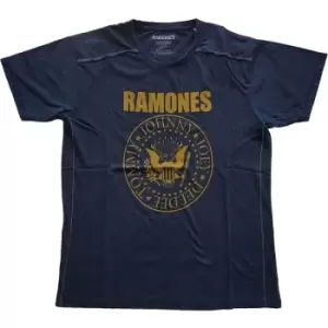 Image of Ramones - Presidential Seal Unisex XX-Large Snow Wash T-Shirt - Blue