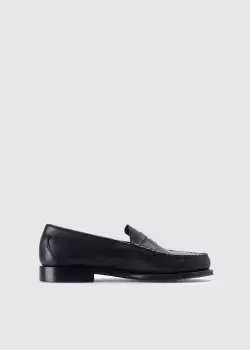 Image of G.H.Bass Mens Weejun Heritage Larson Soft Penny Loafers In Black