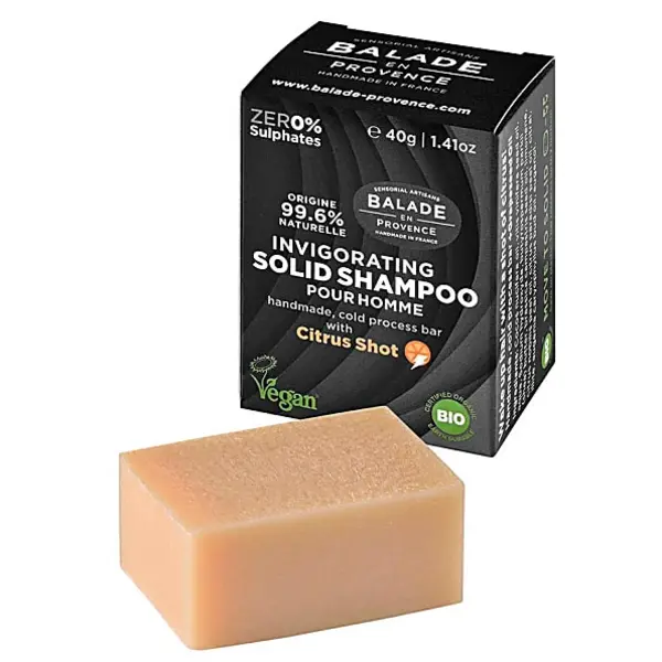 Image of Balade En Provence Citrus Shot Invigorating Solid Shampoo 40g