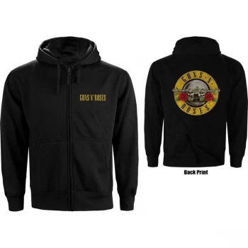 Image of Guns N' Roses - Classic Logo Unisex Small Zipped Hoodie - Black
