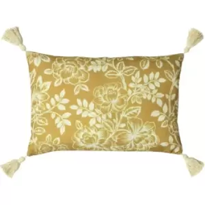 Image of Paoletti - Somerton Floral Cushion Honey - Honey