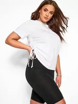 Image of Yours Control Legging Short. Black, Size 16, Women