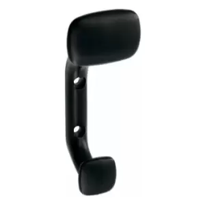 Image of Modern Hat Coat Hanger Hook Door Wall Bath Model Toledo 112mm - Colour Black - Pack of 1