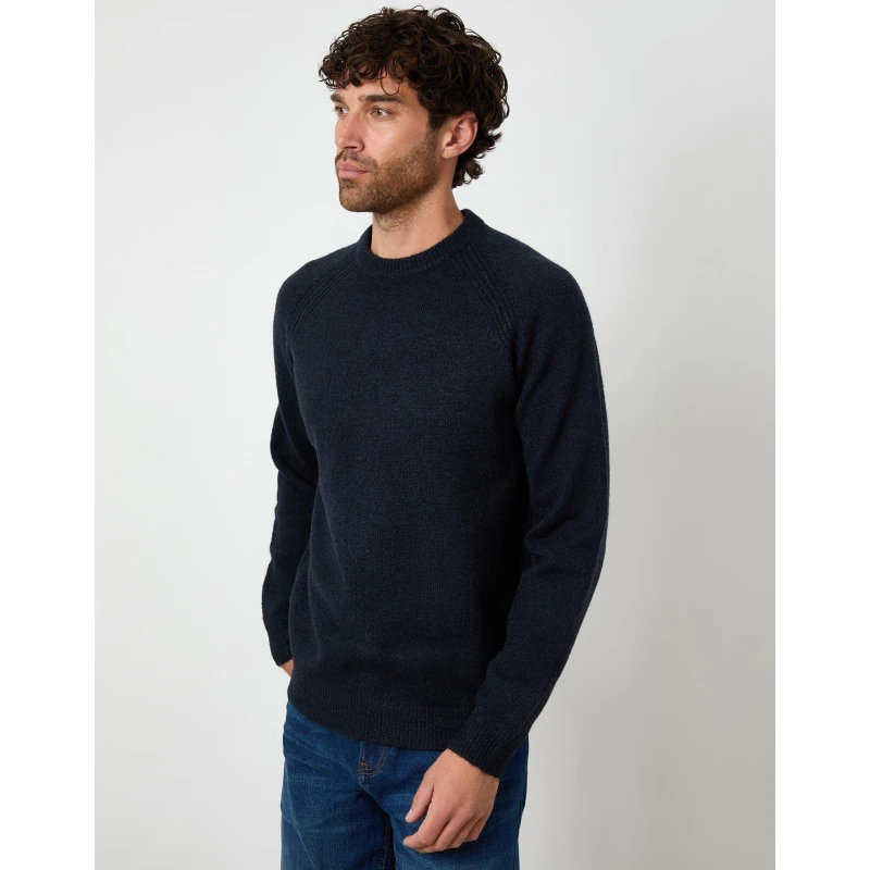Image of Threadbare Mens TB Dunlet Crew Sweatshirt Navy male Small