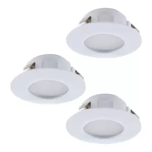 Image of 3 PACK Flush Ceiling Downlight White Round Spotlight 6W Built in LED