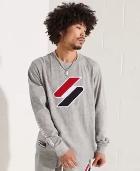 Image of Superdry Code Logo Chenille Long Sleeved Top