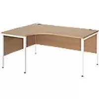 Image of Dams International Left Hand Ergonomic Desk MB16ELWHB 1,600 x 1,200 x 725 mm