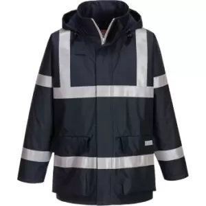 Image of Portwest S785 Bizflame Rain Anti-Static FR Jacket Navy M