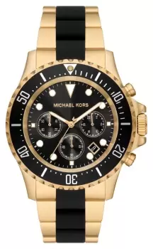 Image of Michael Kors MK8979 Everest Black Chronograph Dial Gold Watch