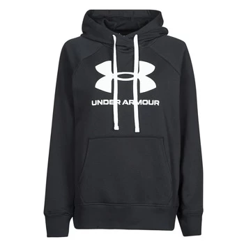 Image of Under Armour RIVAL FLEECE LOGO HOODIE womens Sweatshirt in Black - Sizes S,M,L,XS