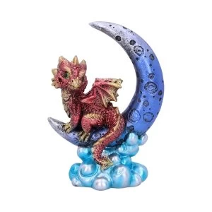 Image of Crescent Creature Red Dragon Figurine