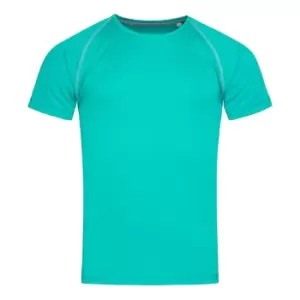 Image of Stedman Mens Active Raglan T-Shirt (S) (Bahama Green)