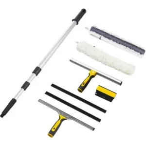Image of Vermop TOPLOCK window cleaning set, telescopic rod, window wiper, T-bar, cover 350 mm