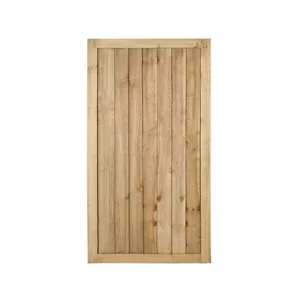 Image of Forest Garden Forest 6ft Press Treat Feather Gate Wood