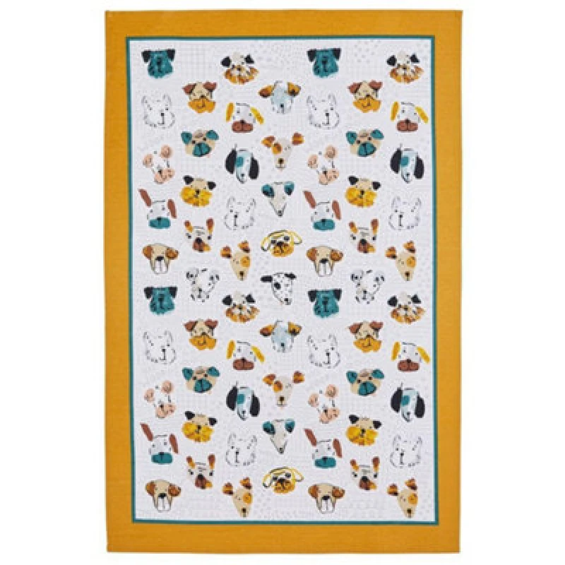 Image of Ulster Weavers 'Mutley Crew' Animal Print 100% Cotton Tea Towel Multi