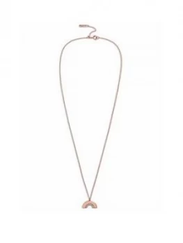 Image of Olivia Burton Rose Gold Rainbow Necklace