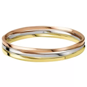 Image of Ladies Calvin Klein Two-tone steel/gold plate Extra Small Exclusive Bangle KJ0KDD3001XS