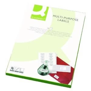 Image of Q-Connect Multipurpose Labels 38.1x21.2mm 65 Per Sheet White Pack of