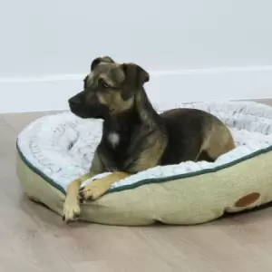 Image of Large Linen Soft Pet Bed Taupe - Brown - Charles Bentley