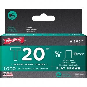 Image of Arrow T20 Wiring Staples 10mm Pack of 1000