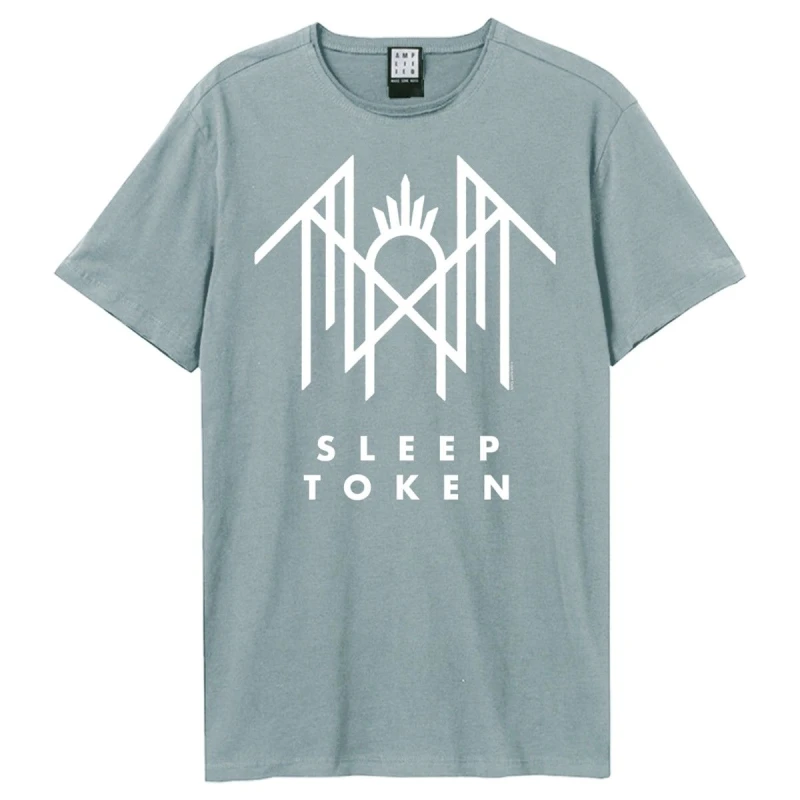 Image of Amplified Amplified Men Crystalina Logo Sleep Token T-Shirt in Pale Blue Size: X-Small Pale Blue XS Male 5063574759731