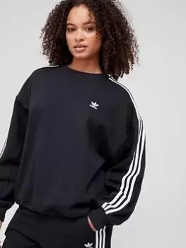 Image of adidas Originals Oversized Sweatshirt - Black, Size 10, Women