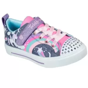 Image of Skechers Girls Twinkle Sparks Unicorn Charmed Trainers Shoes UK Size 10.5 (EU 28)