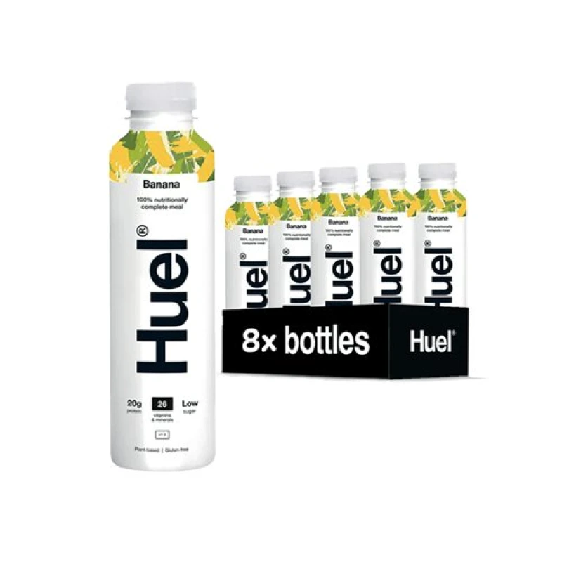 Image of Huel Banana Complete Meal Drink 500ml (8 Pack) RTD8-BAN-10R